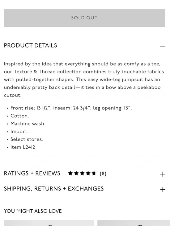 Madewell Texture & Thread Red Apron Bow-Back Jumpsuit SIZE 16 - Picture 10 of 10